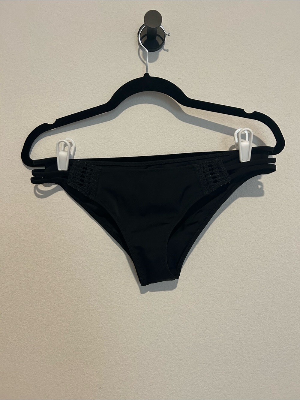 Victoria's Secret Black Bikini Bottom with Double Side Straps